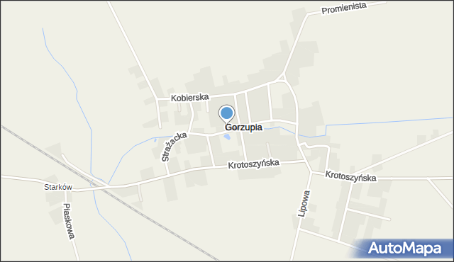 Gorzupia gmina Krotoszyn, Strażacka, mapa Gorzupia gmina Krotoszyn