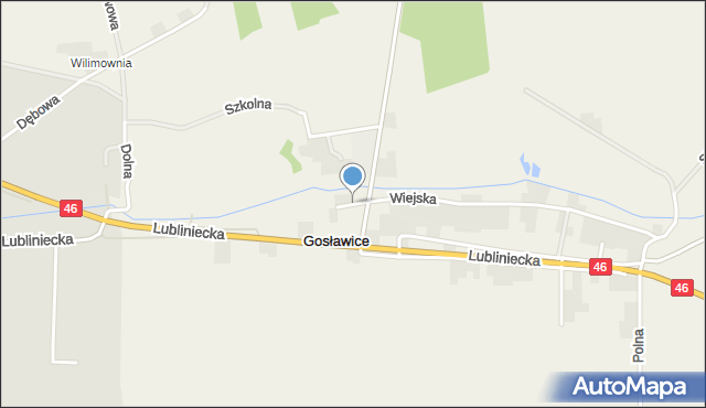 Gosławice gmina Dobrodzień, Strażacka, mapa Gosławice gmina Dobrodzień