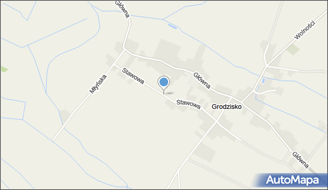 Grodzisko gmina Strzelce Opolskie, Stawowa, mapa Grodzisko gmina Strzelce Opolskie