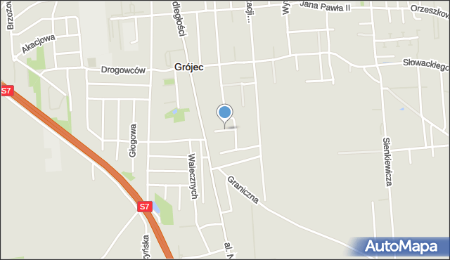 Grójec, Staffa Leopolda, mapa Grójec