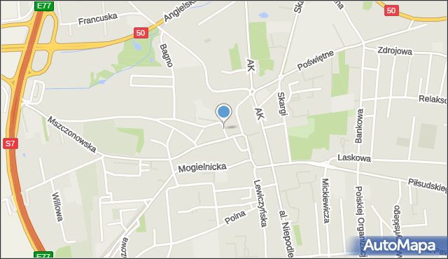 Grójec, Starostokowa, mapa Grójec