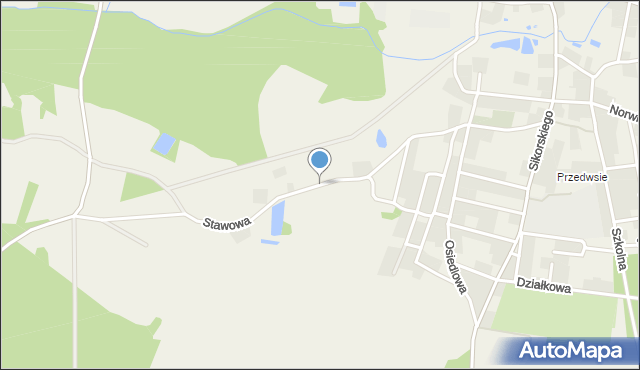 Gromadka, Stawowa, mapa Gromadka