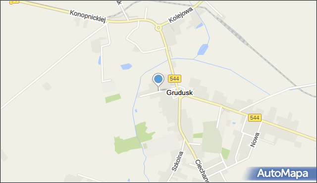 Grudusk, Strażacka, mapa Grudusk