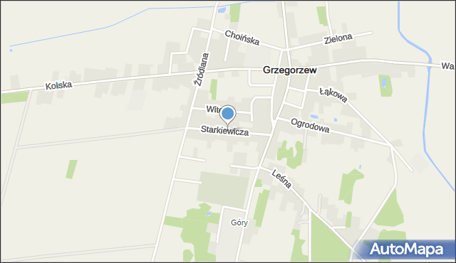 Grzegorzew, Starkiewicza Szczęsnego, ks., mapa Grzegorzew