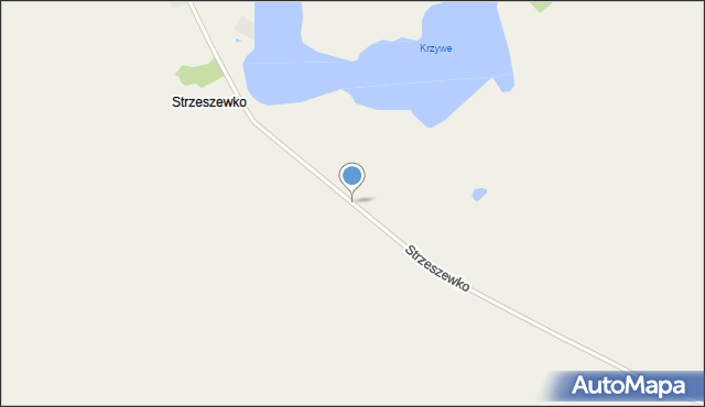 Grzybno gmina Chojna, Strzeszewko, mapa Grzybno gmina Chojna