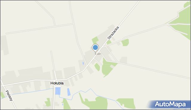 Hołubla gmina Paprotnia, Strażacka, mapa Hołubla gmina Paprotnia