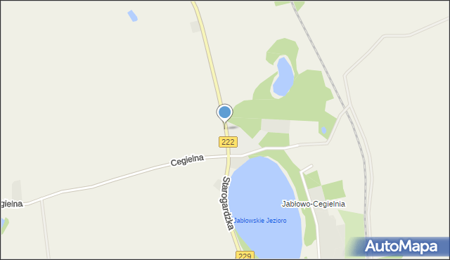 Jabłowo, Starogardzka, mapa Jabłowo