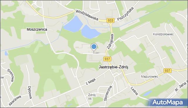 Jastrzębie-Zdrój, Staszica Stanisława, mapa Jastrzębie-Zdrój