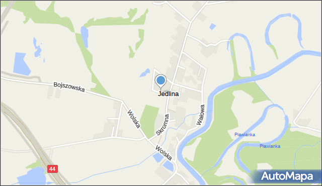 Jedlina gmina Bojszowy, Stawowa, mapa Jedlina gmina Bojszowy