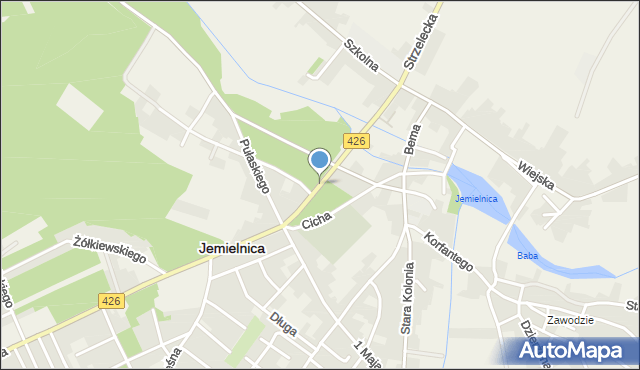 Jemielnica, Strzelecka, mapa Jemielnica