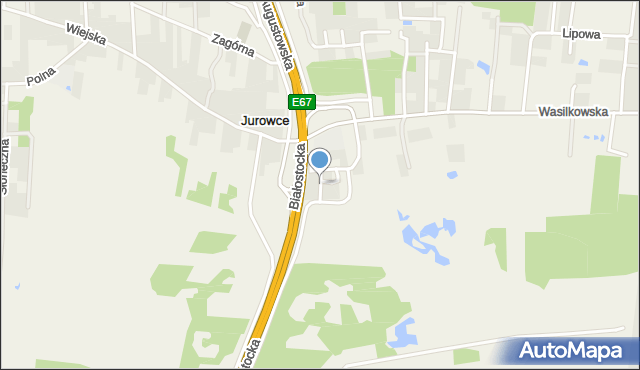 Jurowce gmina Wasilków, Stroma, mapa Jurowce gmina Wasilków