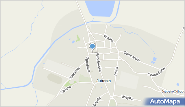 Jutrosin powiat rawicki, Strzelecka, mapa Jutrosin powiat rawicki