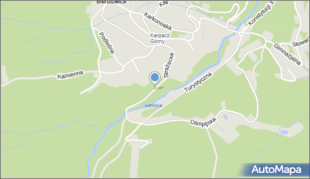 Karpacz, Strażacka, mapa Karpacz