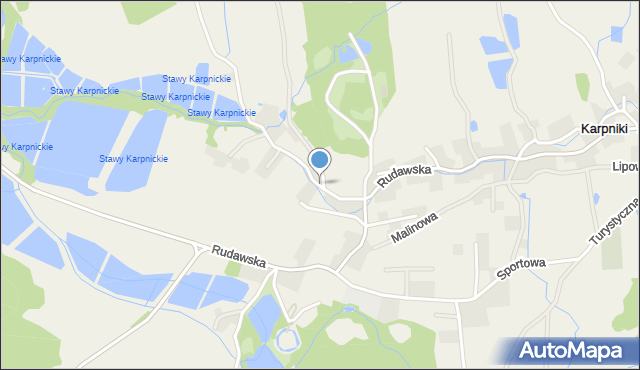 Karpniki gmina Mysłakowice, Stawowa, mapa Karpniki gmina Mysłakowice