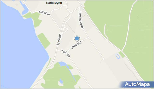 Kartoszyno, Stolarska, mapa Kartoszyno