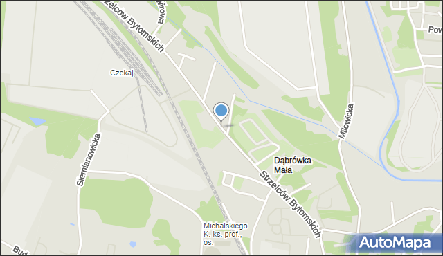 Katowice, Strzelców Bytomskich, mapa Katowic