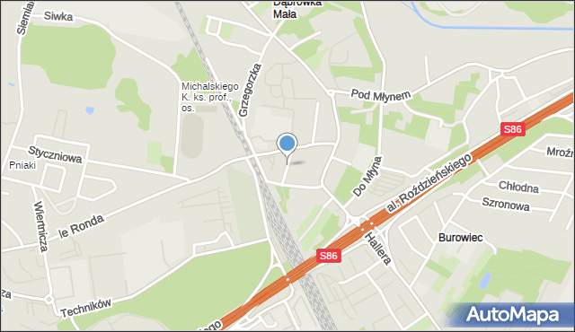 Katowice, Stacyjna, mapa Katowic