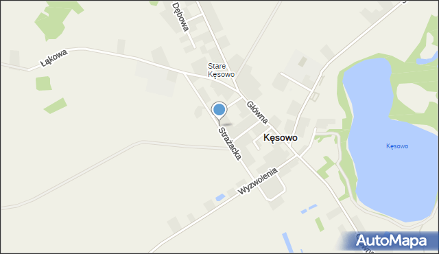 Kęsowo, Strażacka, mapa Kęsowo