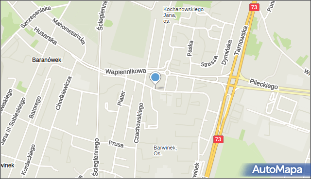 Kielce, Starowapiennikowa, mapa Kielc