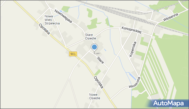 Kielcza, Stare Osiedle, mapa Kielcza