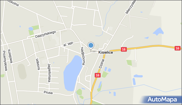 Kisielice, Strażacka, mapa Kisielice