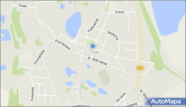 Kleczew, Strażacka, mapa Kleczew