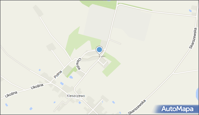 Kleszczewo Kościerskie, Stawickiego Ignacego, ks., mapa Kleszczewo Kościerskie