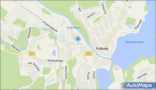 Kolbudy, Staromłyńska, mapa Kolbudy