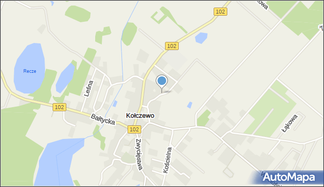 Kołczewo, Strażacka, mapa Kołczewo