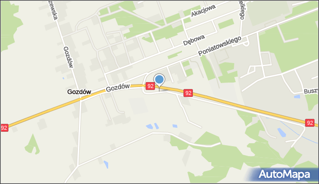Koło, Straszkowska, mapa Koło