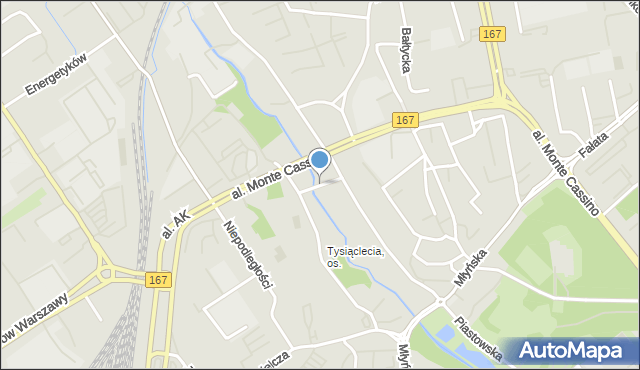 Koszalin, Strumykowa, mapa Koszalina