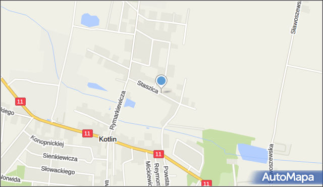 Kotlin, Staszica Stanisława, mapa Kotlin