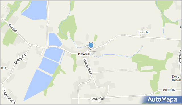 Kowale gmina Skoczów, Strumykowa, mapa Kowale gmina Skoczów