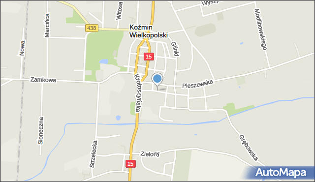 Koźmin Wielkopolski, Stawowa, mapa Koźmin Wielkopolski