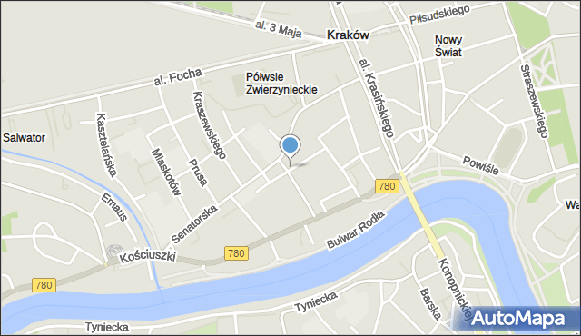 Kraków, Stachowicza Michała, mapa Krakowa