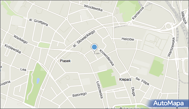 Kraków, Staszica Stanisława, mapa Krakowa