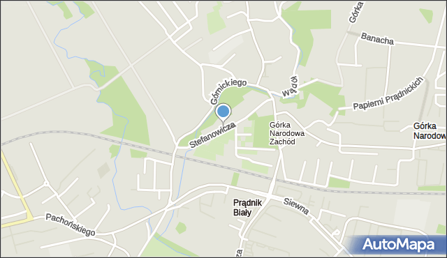 Kraków, Stefanowicza Kajetana, mapa Krakowa