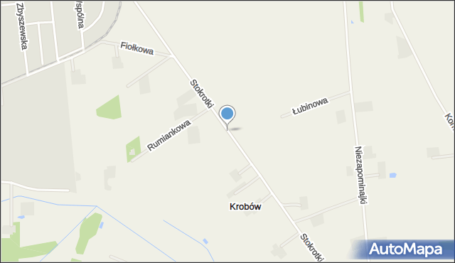 Krobów, Stokrotki, mapa Krobów