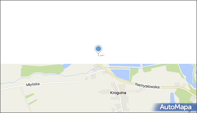 Krogulna, Stawowa, mapa Krogulna