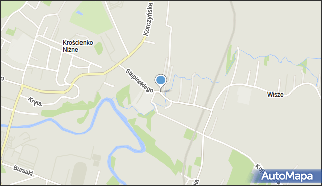 Krosno, Stapińskiego Jana, mapa Krosna