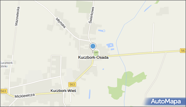 Kuczbork-Osada, Stary Rynek, mapa Kuczbork-Osada