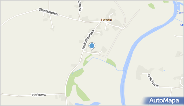 Lasaki, Stara Odra, mapa Lasaki