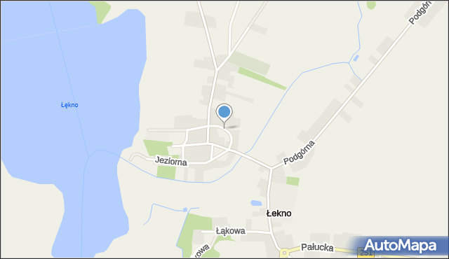 Łekno gmina Wągrowiec, Strażacka, mapa Łekno gmina Wągrowiec