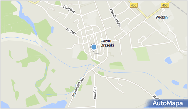 Lewin Brzeski, Stroma, mapa Lewin Brzeski
