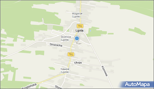 Lgota gmina Trzebinia, Stwosza Wita, mapa Lgota gmina Trzebinia