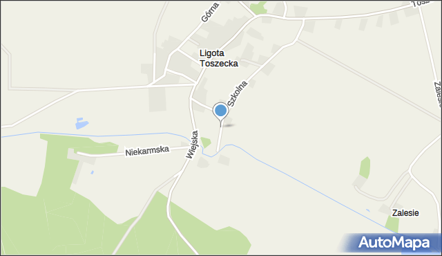 Ligota Toszecka, Stawowa, mapa Ligota Toszecka