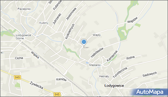 Łodygowice powiat żywiecki, Stokrotek, mapa Łodygowice powiat żywiecki