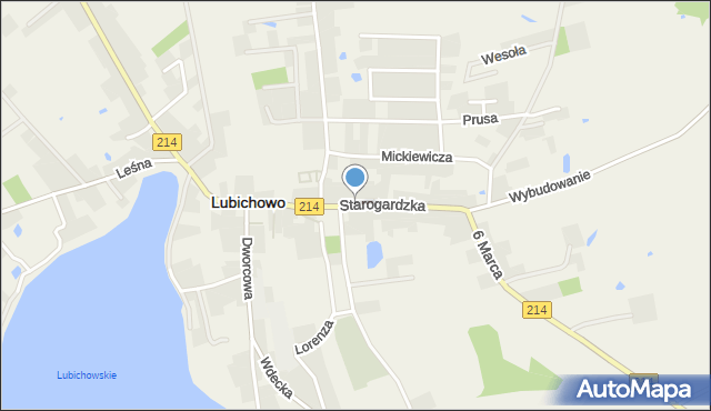 Lubichowo, Starogardzka, mapa Lubichowo