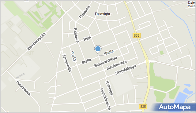 Lublin, Staffa Leopolda, mapa Lublina
