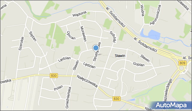 Lublin, Strumykowa, mapa Lublina